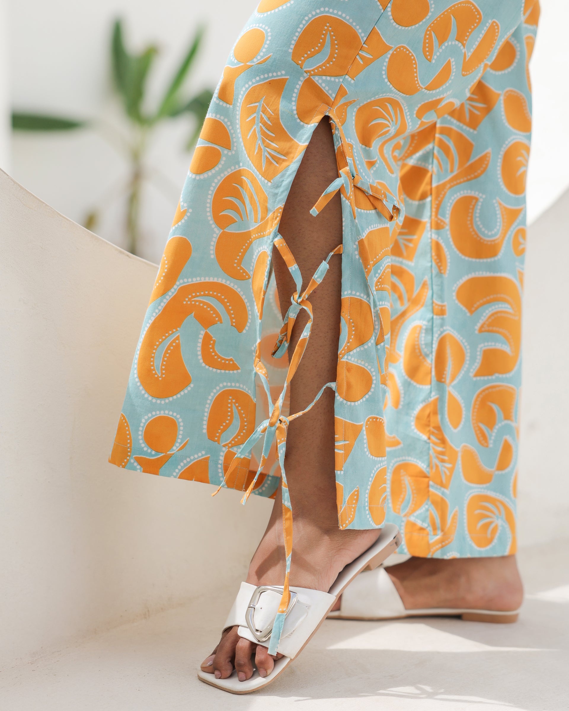 Citrus Bloom Spaghetti Strap Co-Ord Set