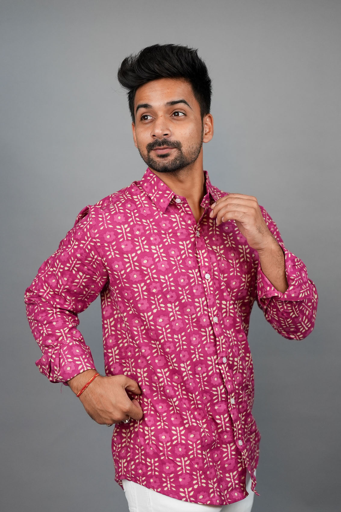 Hot Pink Cotton Shirt