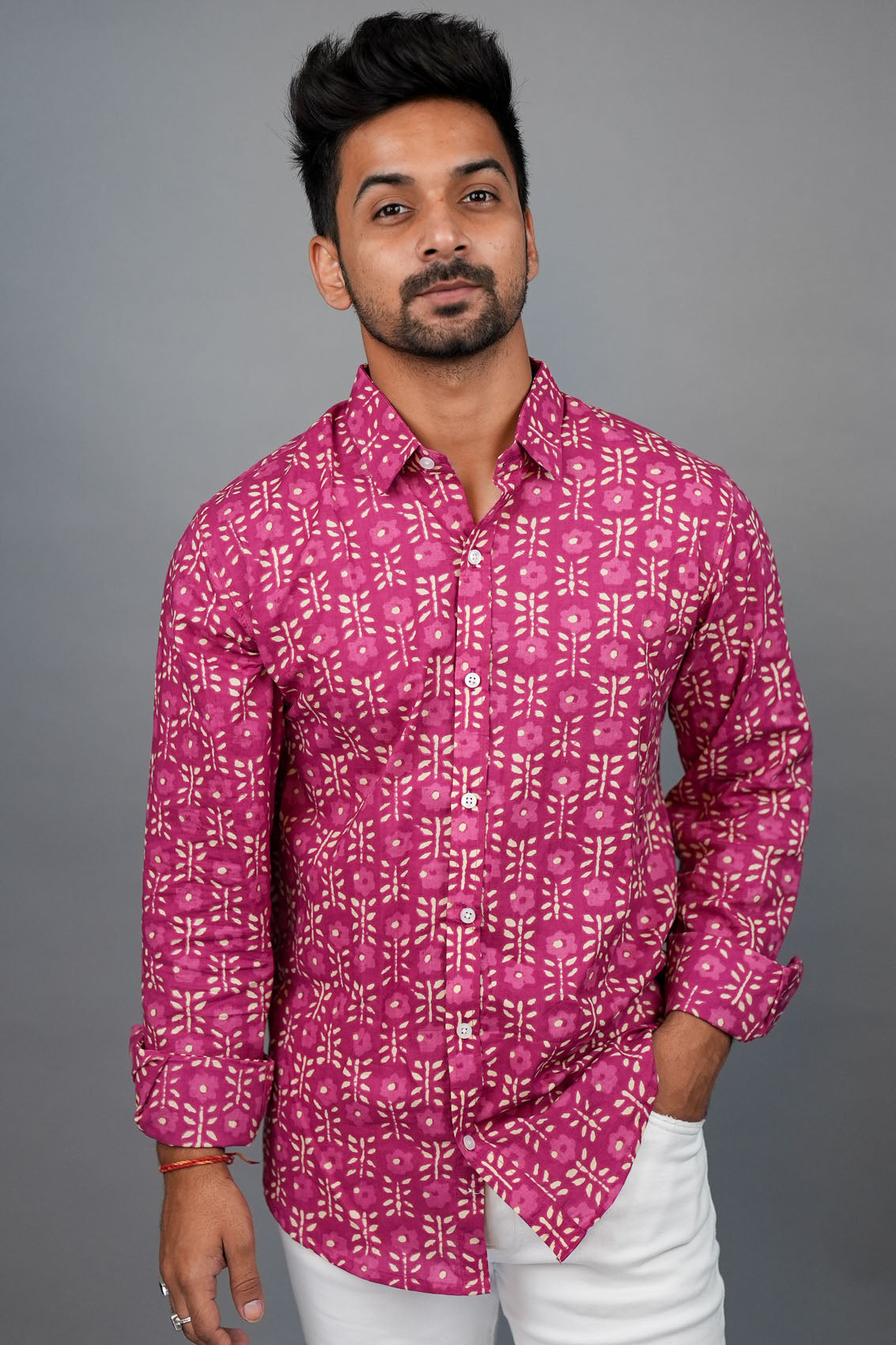 Hot Pink Cotton Shirt