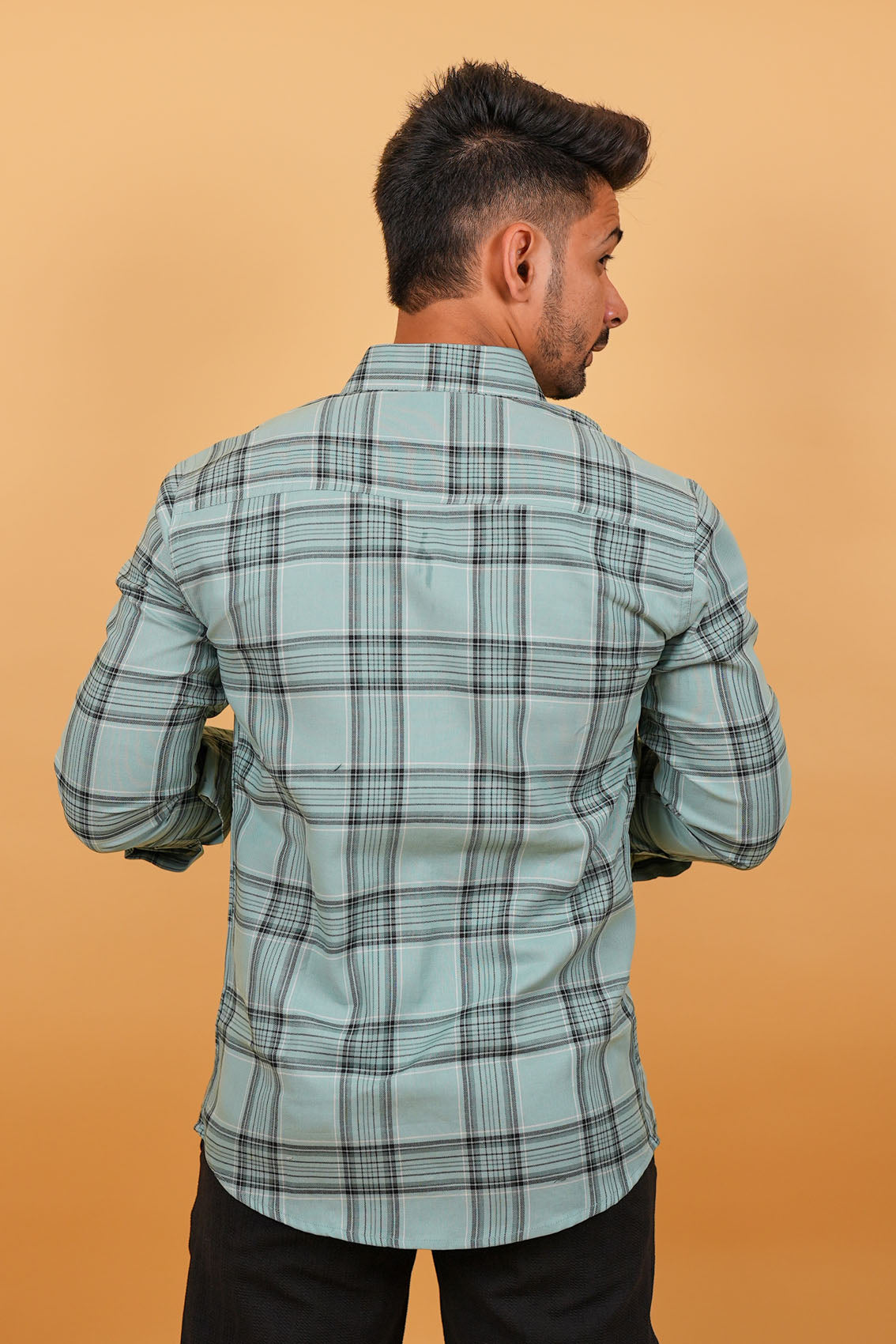 Iceberg Blue Checks Cotton Shirt