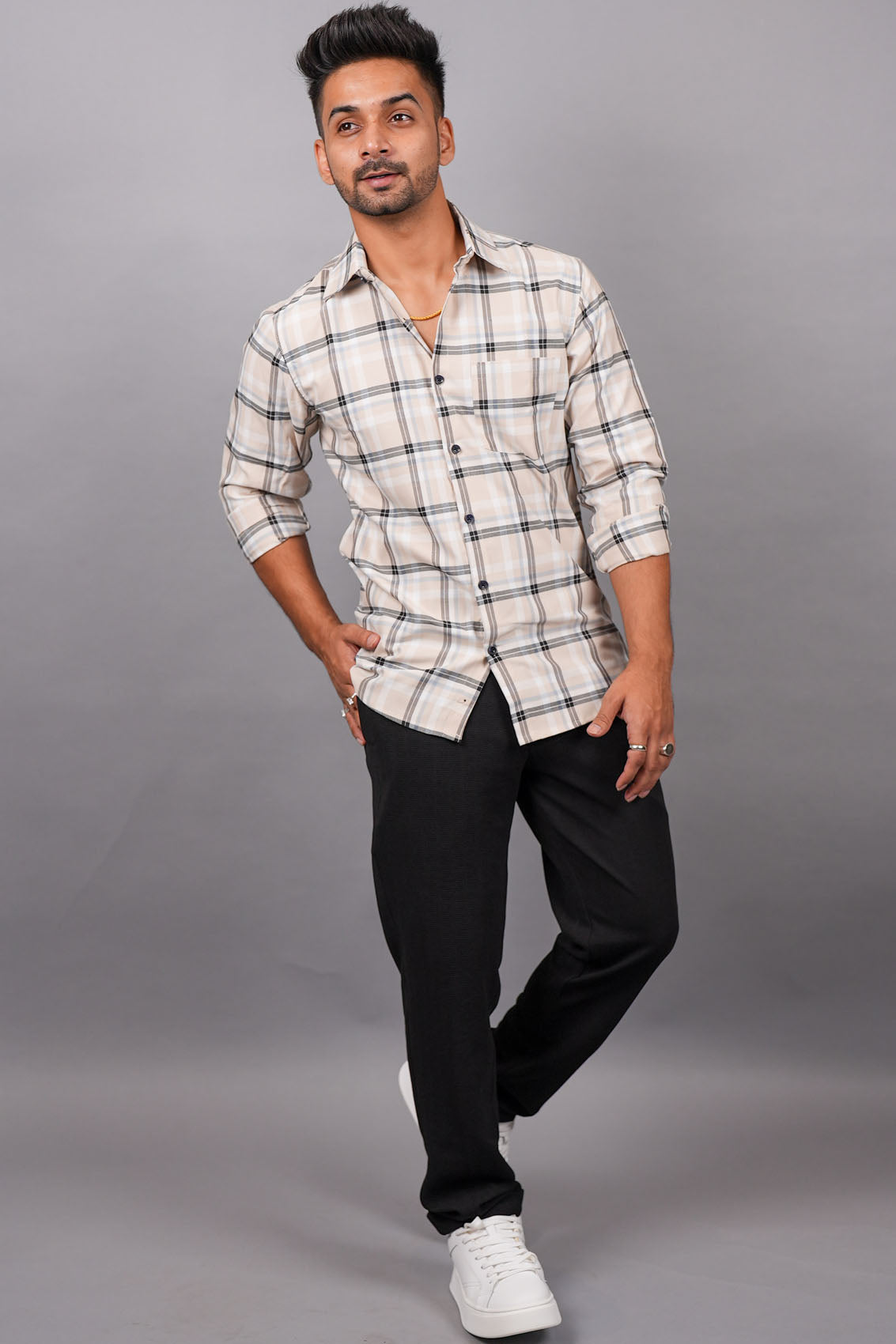 Casual Checks Cotton Shirt