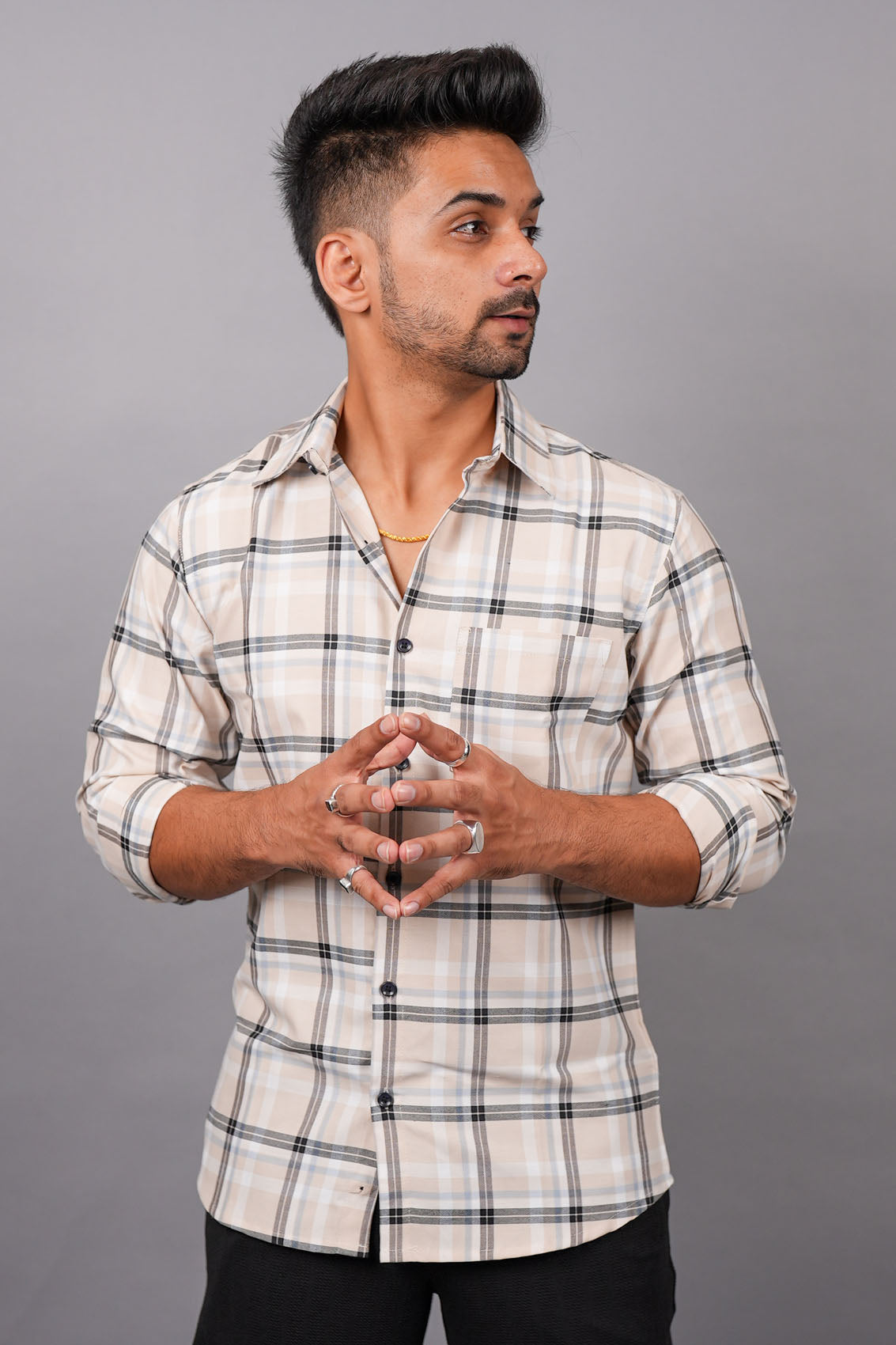 Casual Checks Cotton Shirt