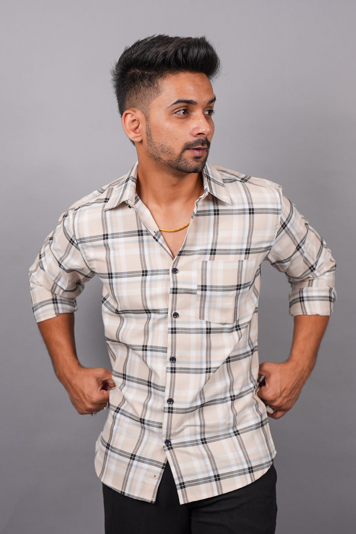Casual Checks Cotton Shirt