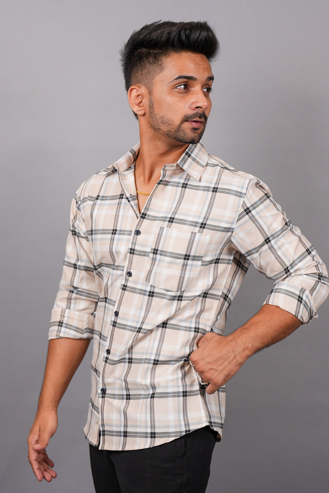 Casual Checks Cotton Shirt