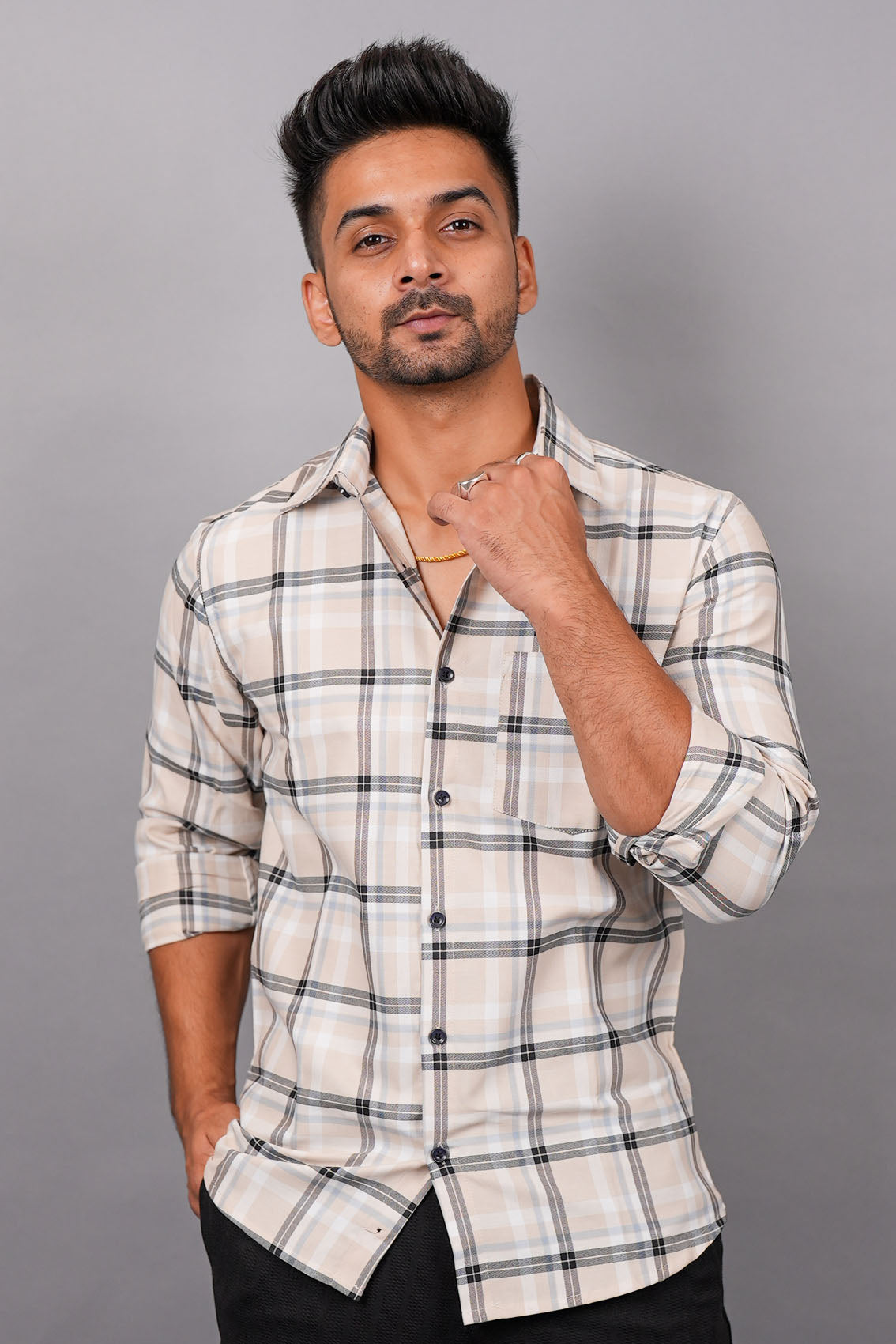 Casual Checks Cotton Shirt