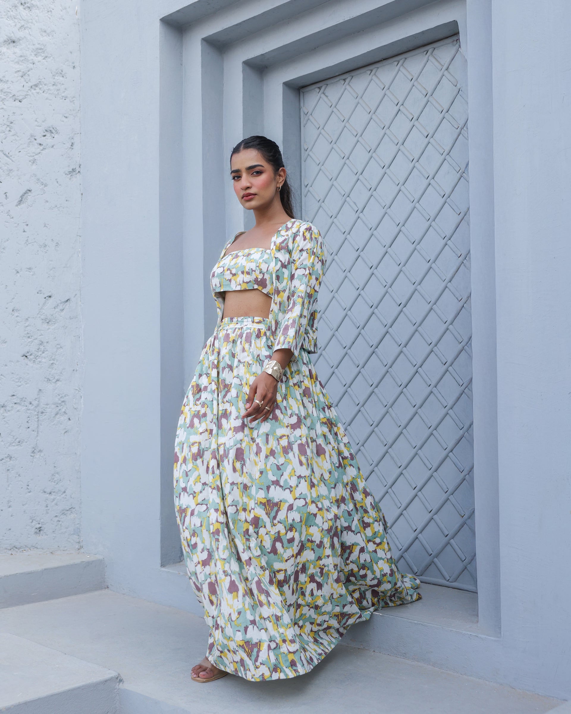 Urban Mirage Abstract 3-Piece Skirt Co-Ord Set