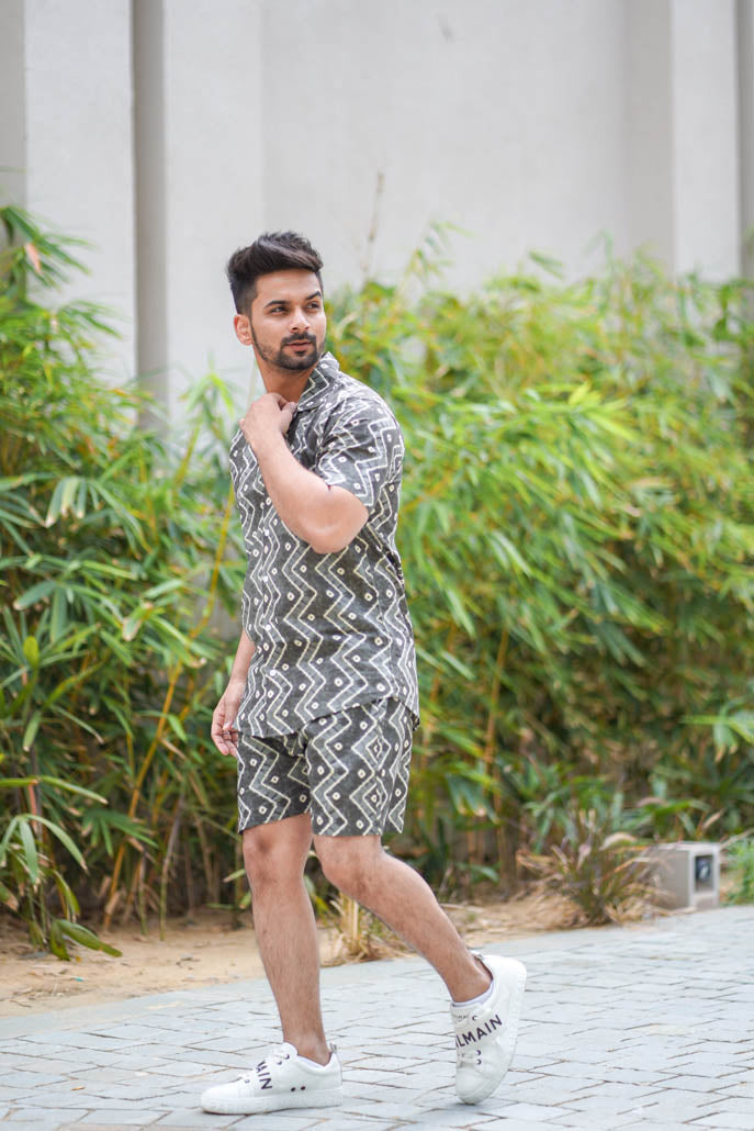 Men Grey Co Ords Set