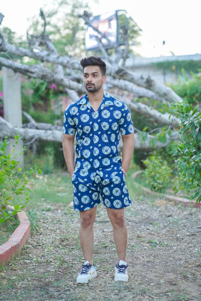 Men Printed Shell Co Ords Set