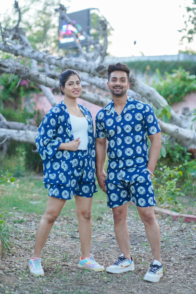 Men Printed Shell Co Ords Set