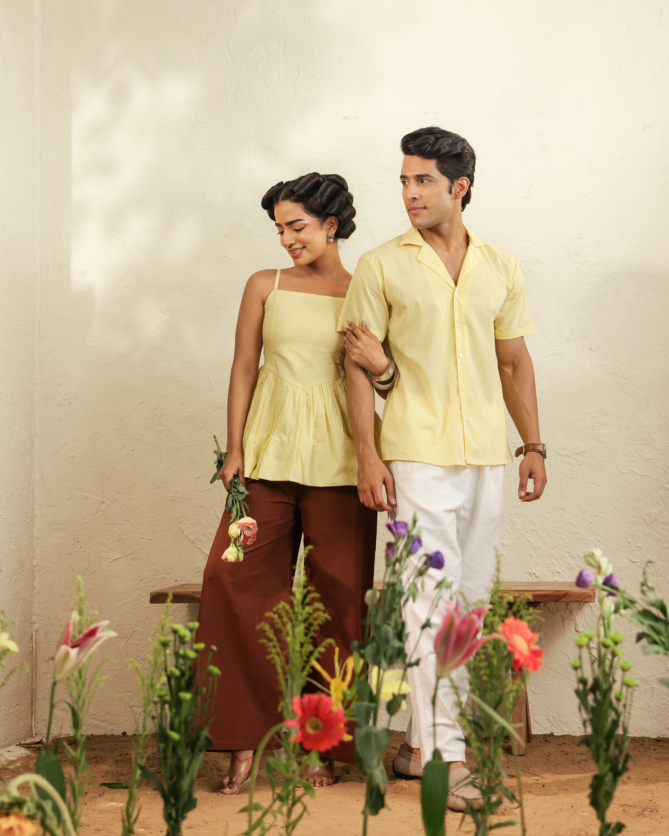 Couple Combo Set – Maroon Tie-Dye Shirt & Top