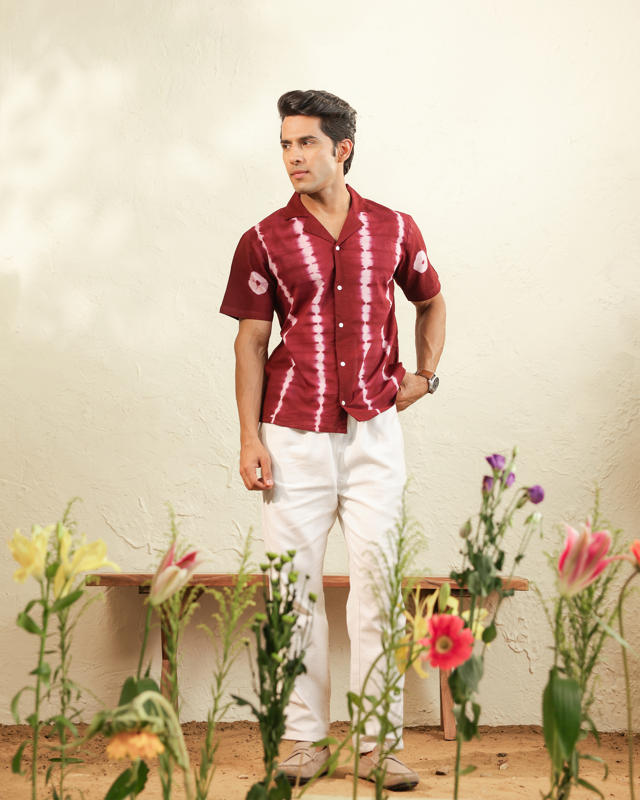 Crimson Drift Resort Shirt