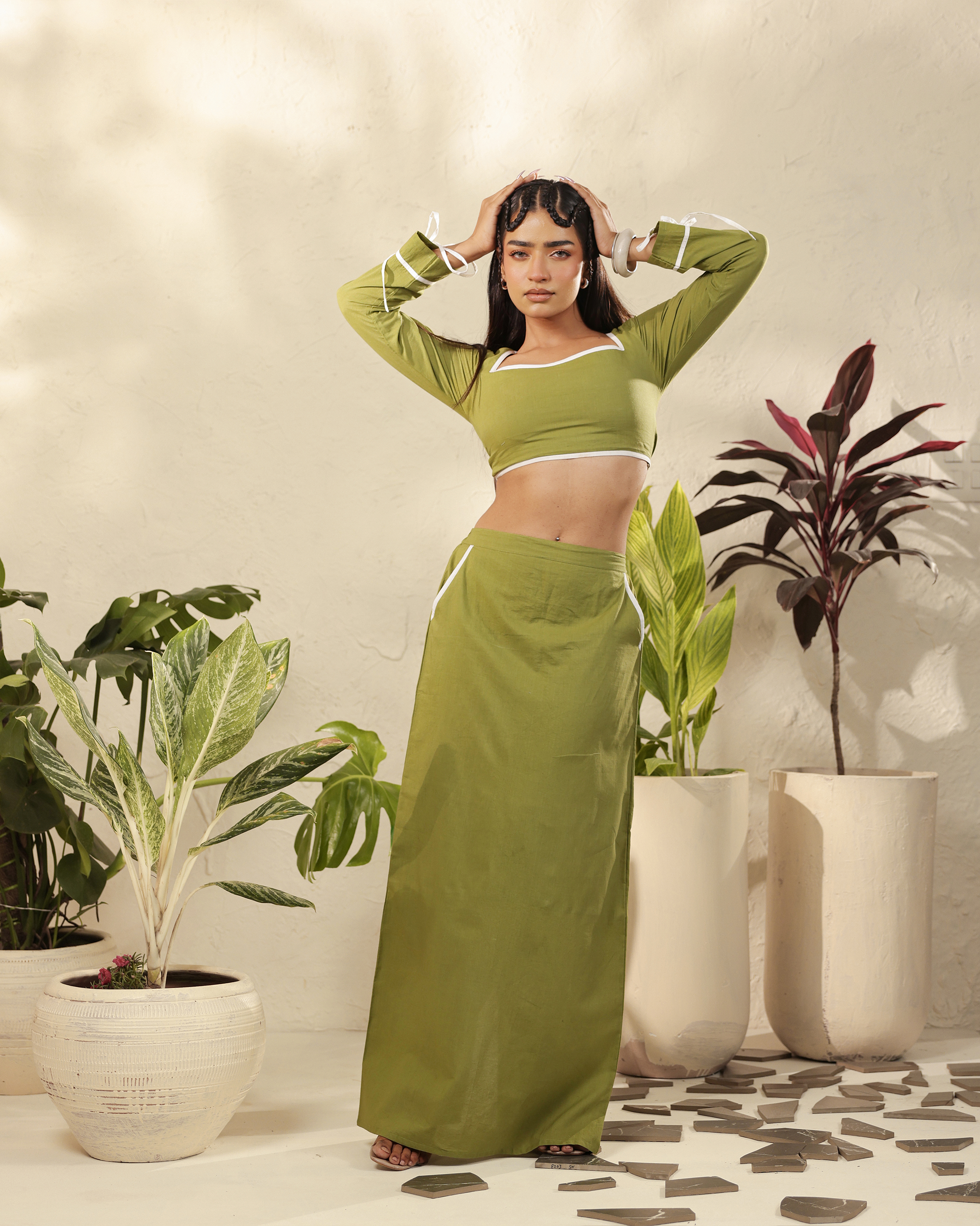 Olive Edge Couple Set