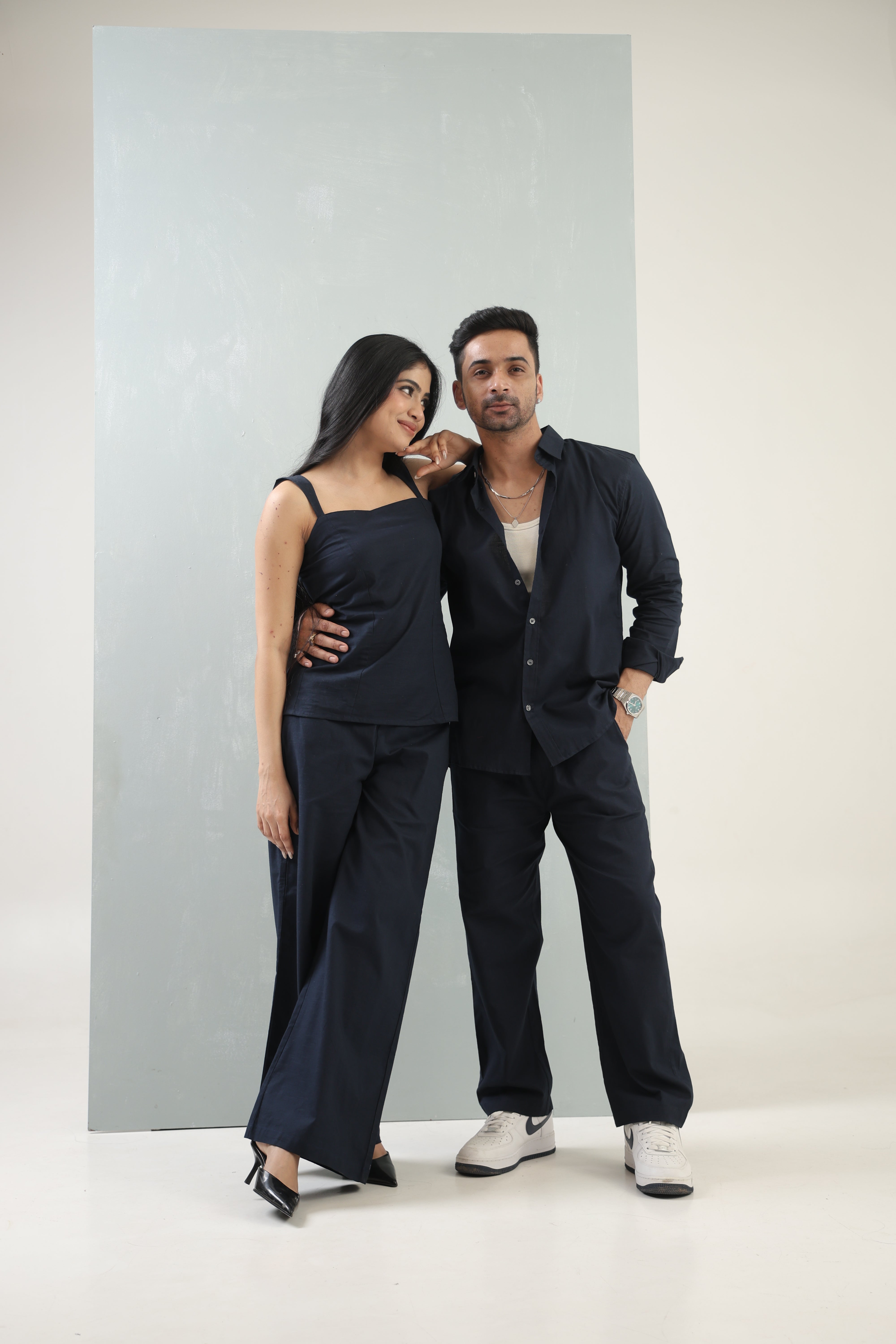 Women's Midnight Blue Sculpted Co-Ord Set