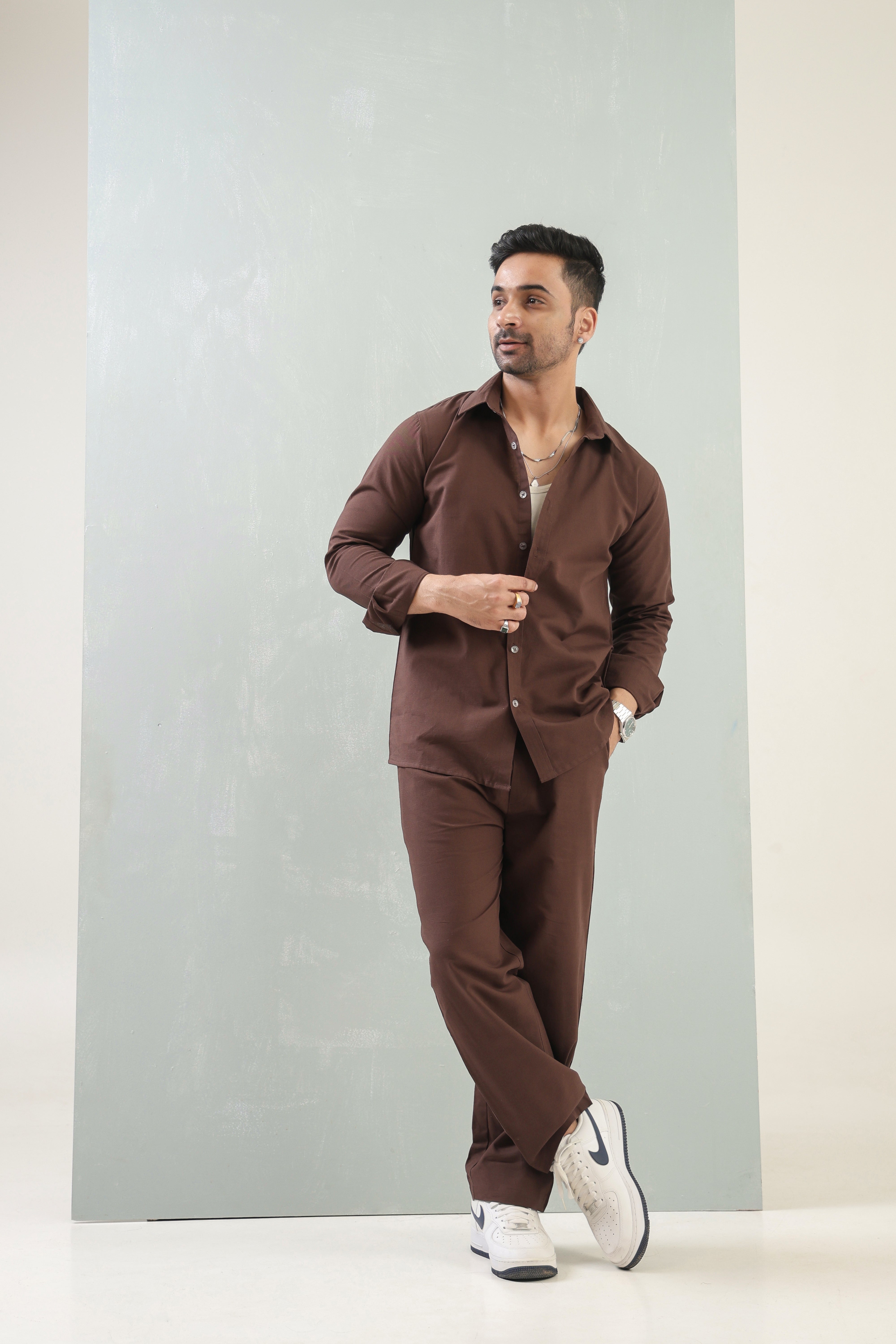 Mens Cocoa Dusk Signature Co-Ord Set
