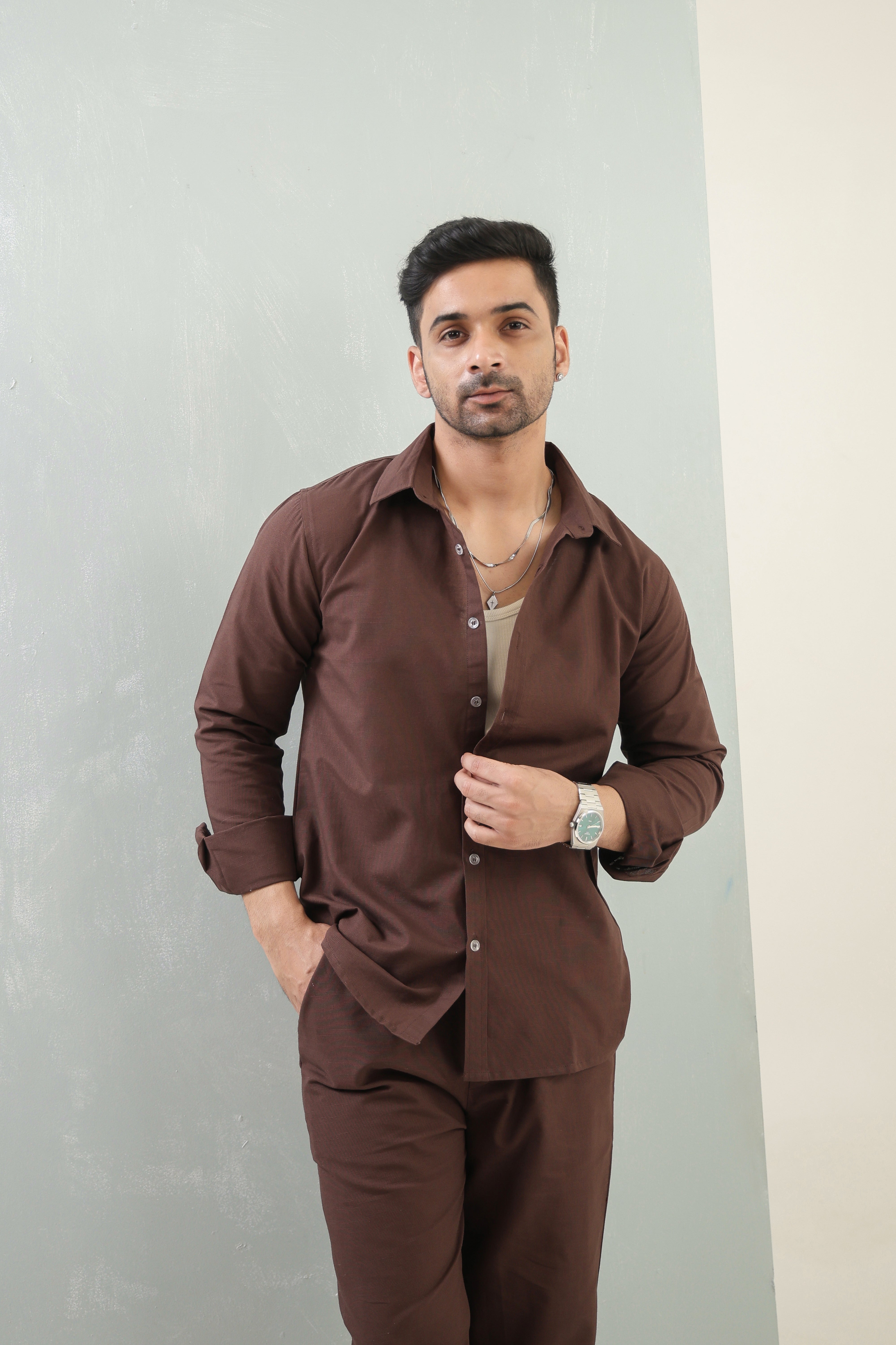 Mens Cocoa Dusk Signature Co-Ord Set