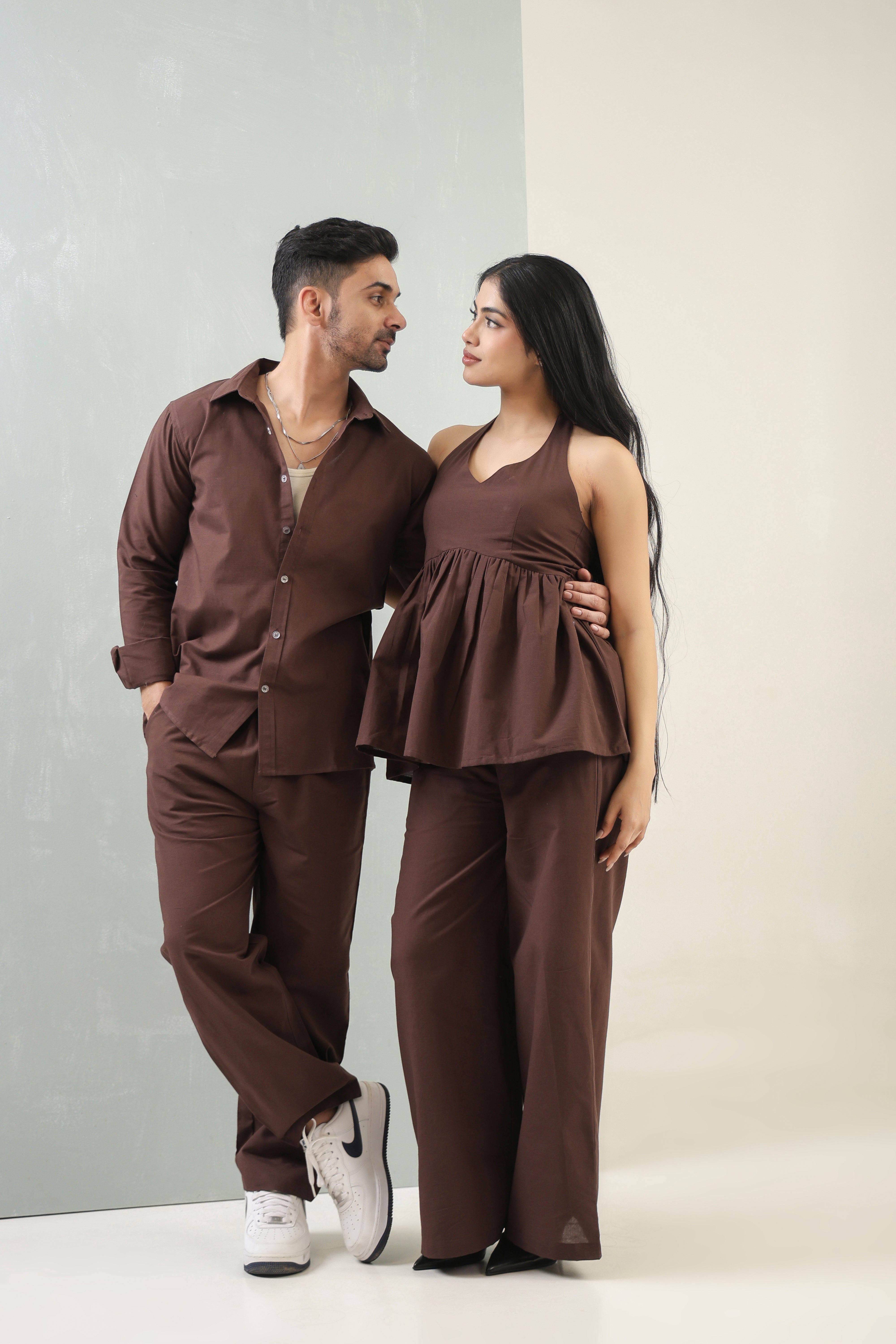 Cocoa Bloom Halter Co-Ord Set