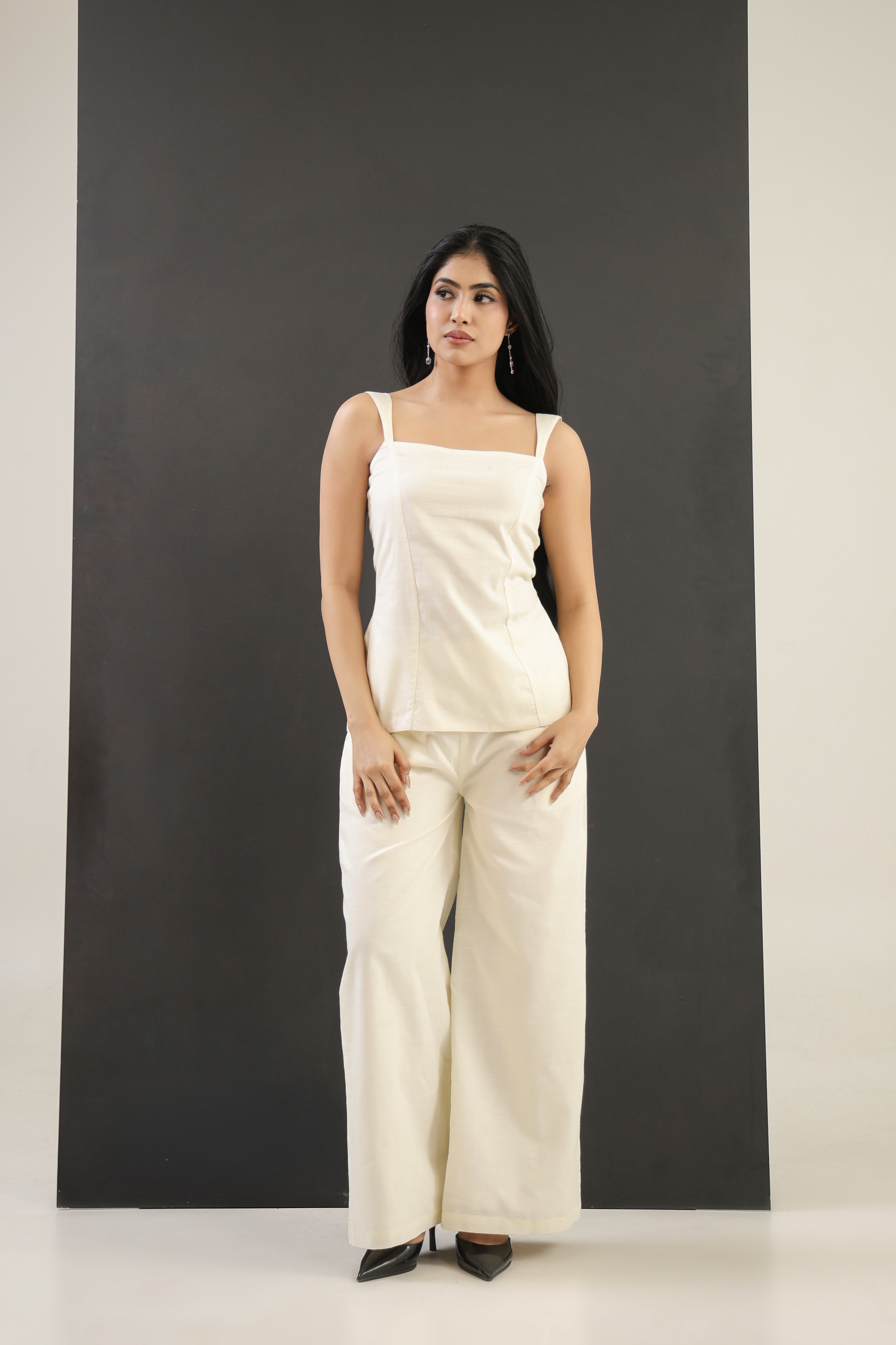 Women's Ivory Cloud Sculpted Co-Ord Set