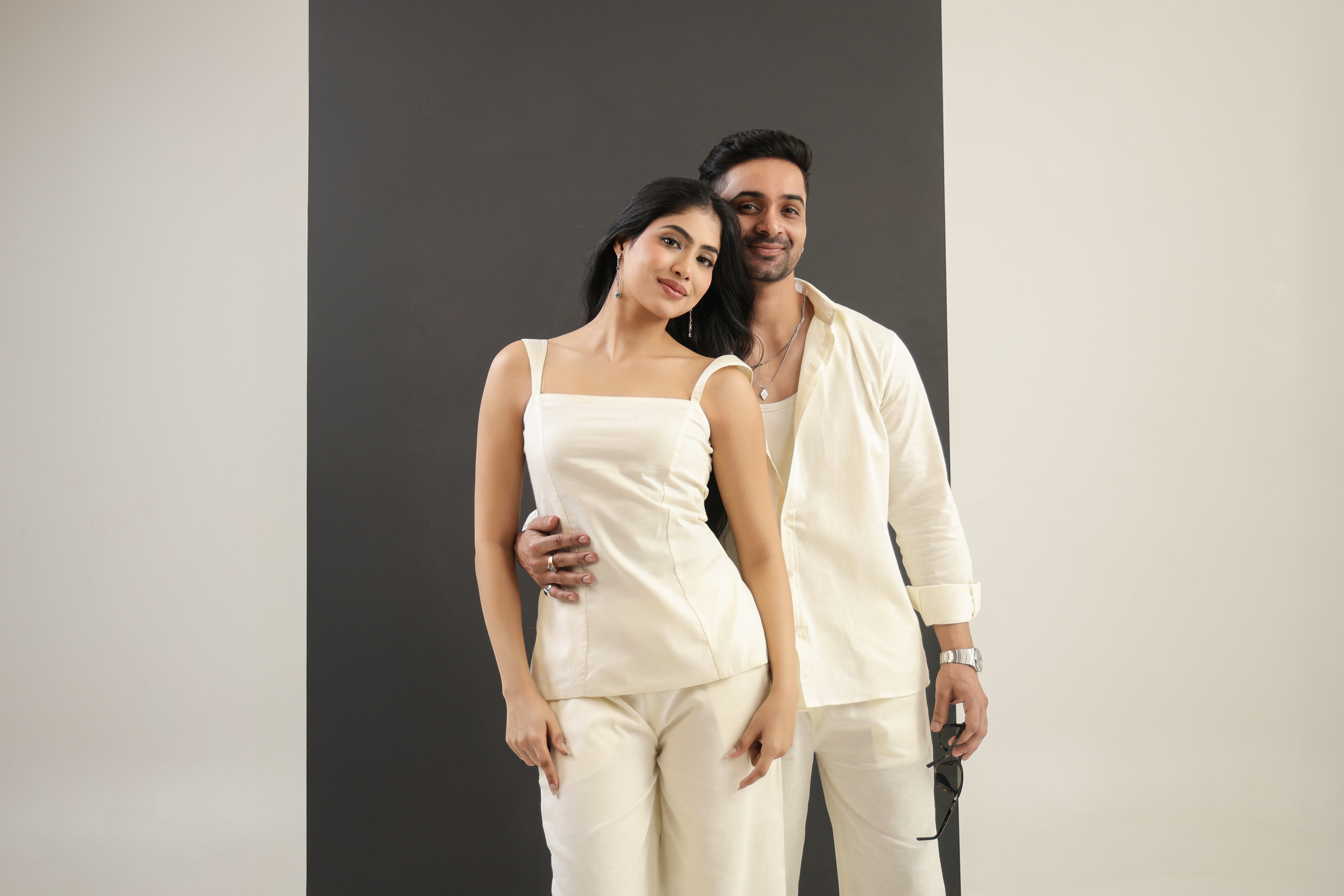 Men's Ivory cloud Sculpted Co-Ord Set