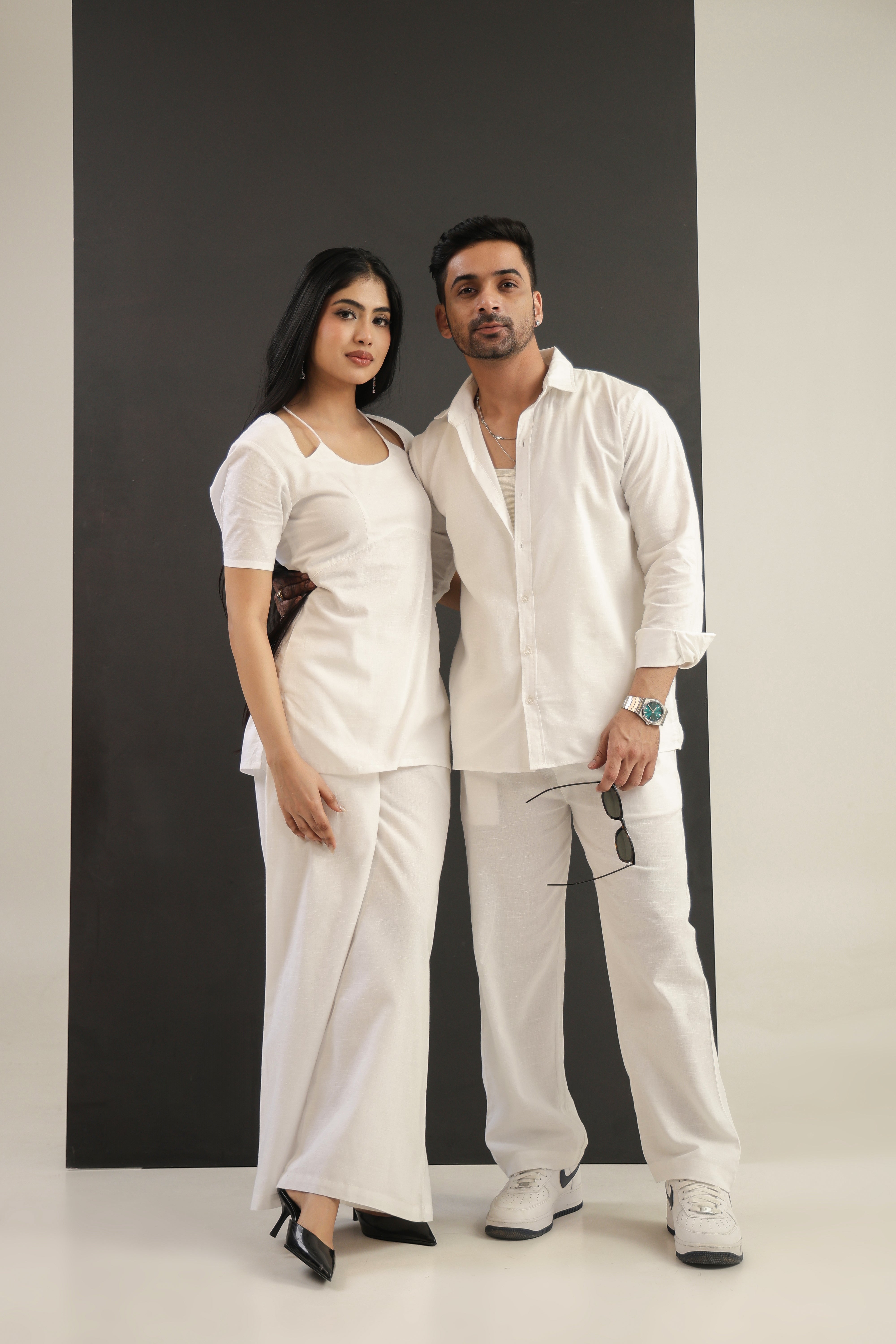 Women's Snow-white Sculpted Co-Ord Set