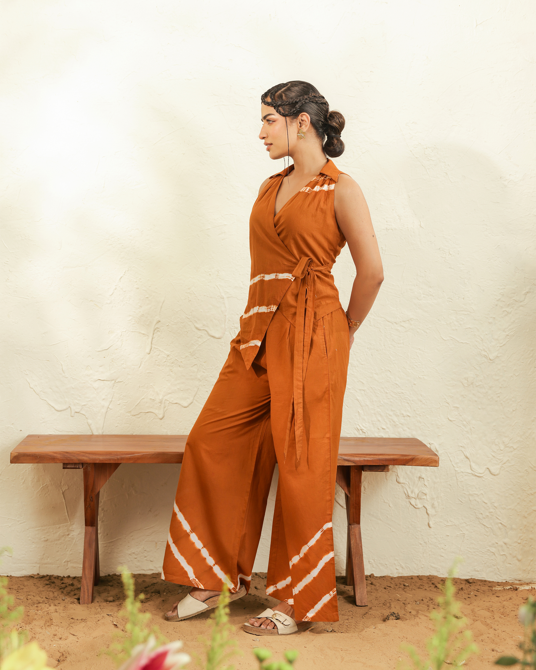 Terracotta Wrap Co-Ord Set