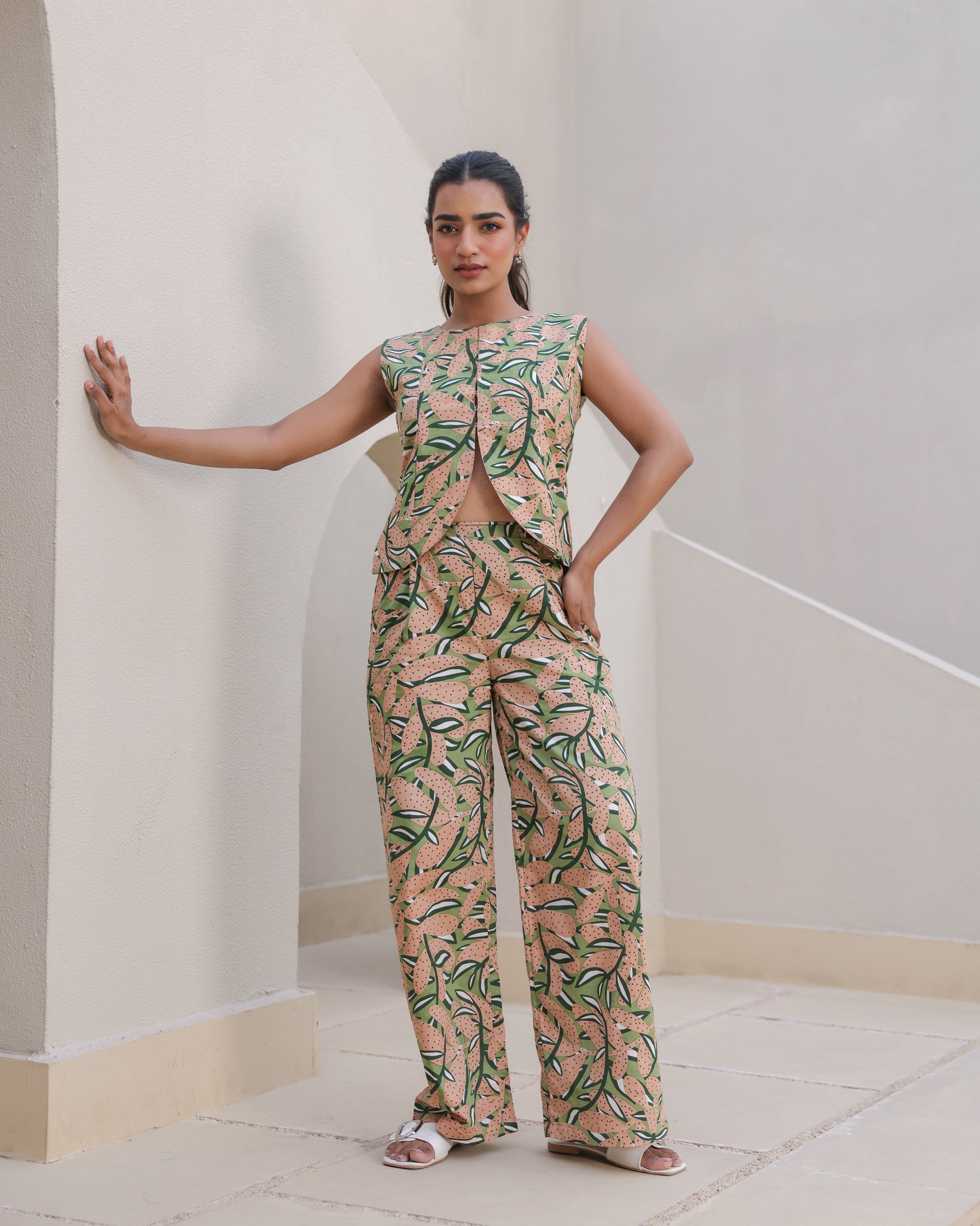 Peach Grove Sleeveless Co-Ord Set