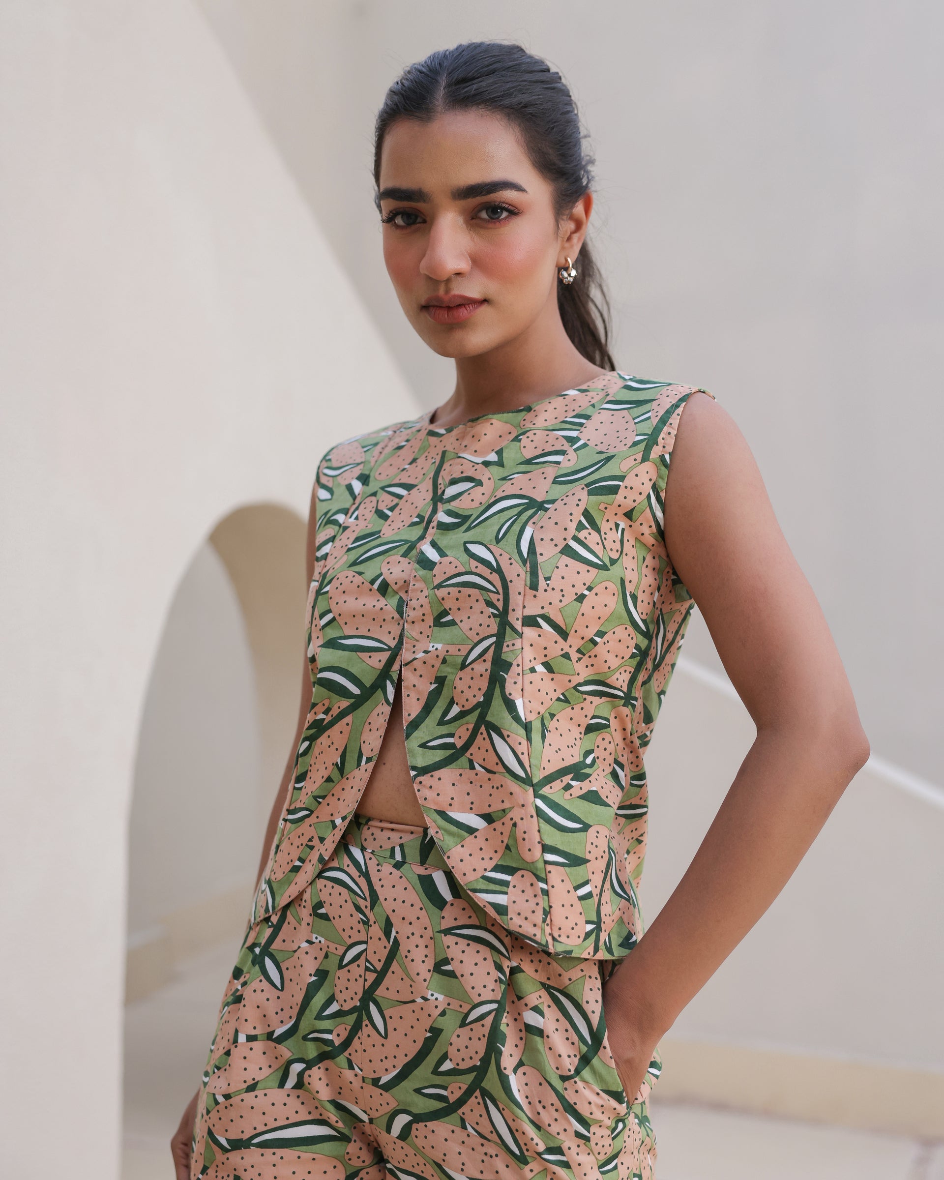 Peach Grove Sleeveless Co-Ord Set